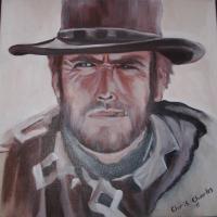 Some Of My Canvas Artwork - The Man With No Name - Acrylics